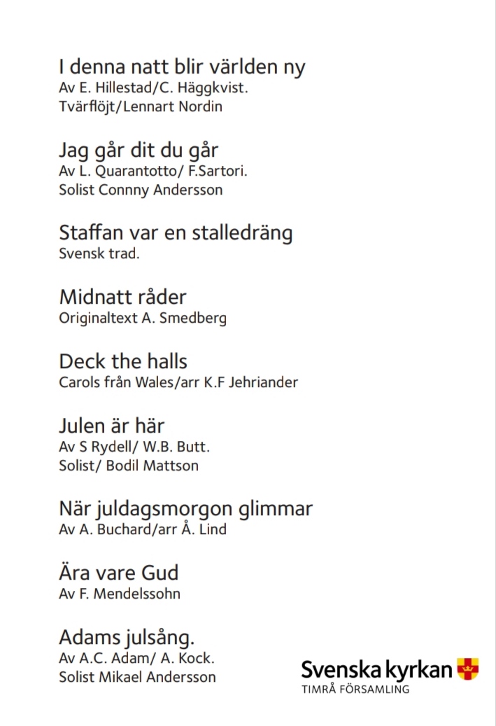 TMK Timrå Manskör Julkonsert 2022