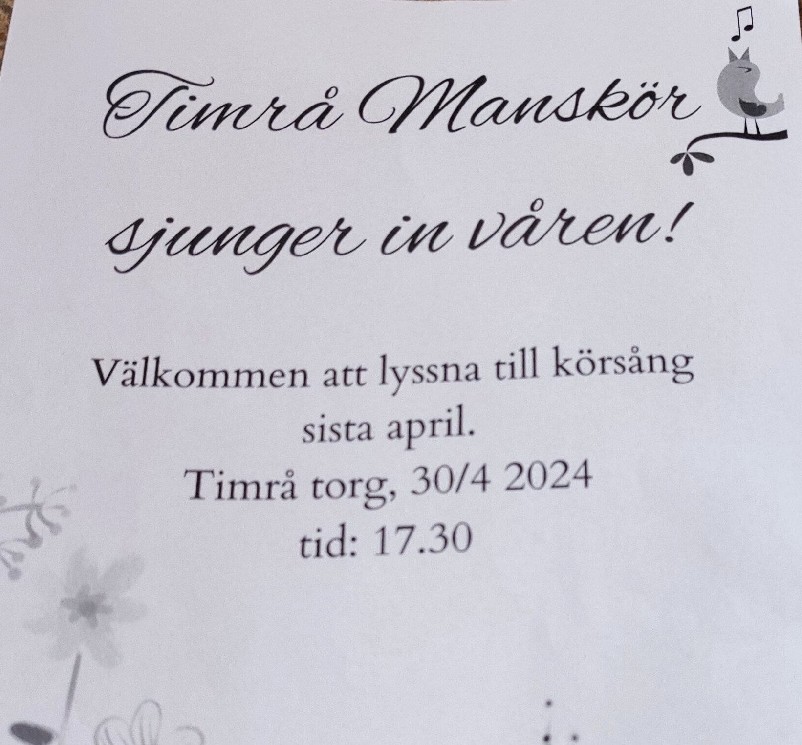 TMK Timrå Manskör - Valborg 2024